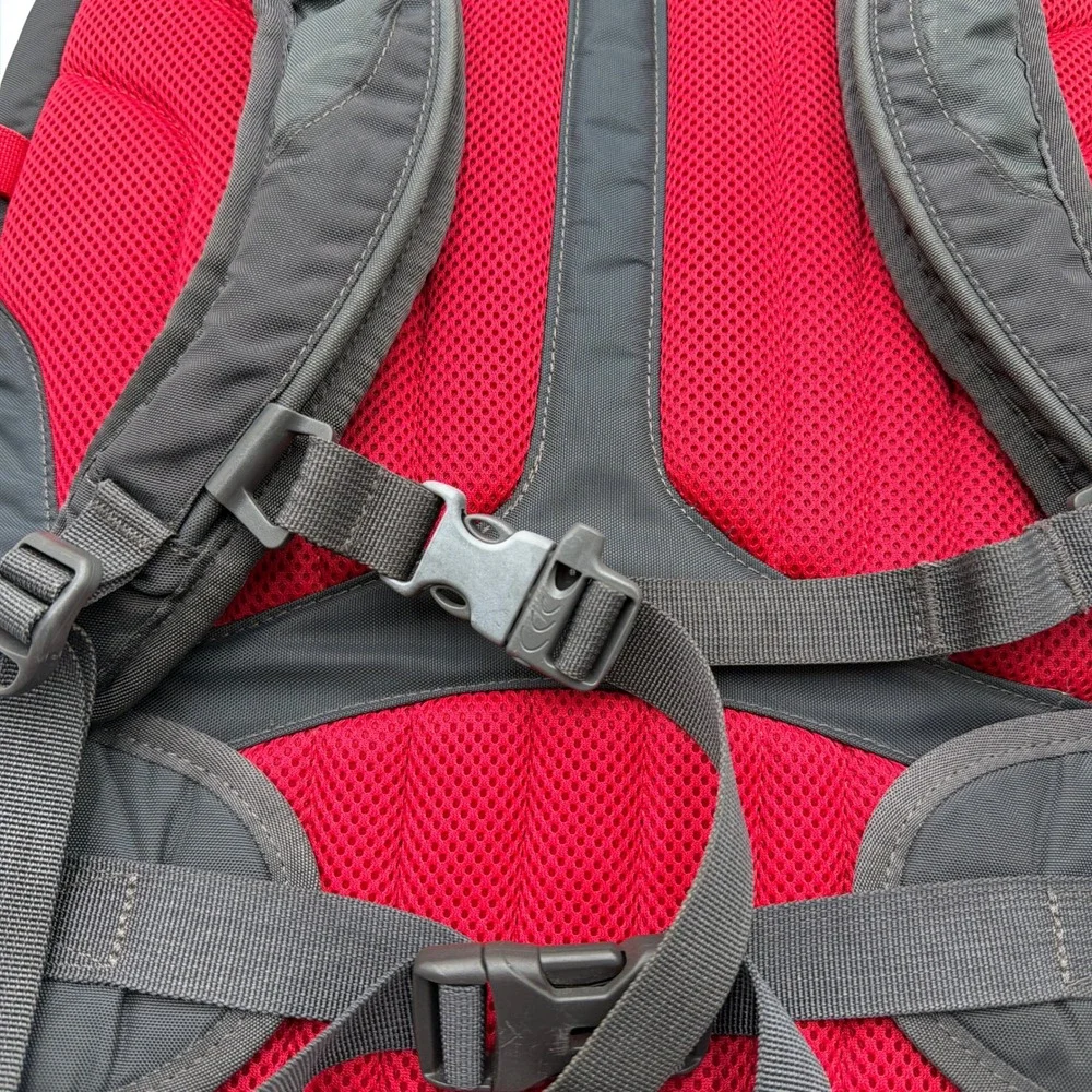 The North Face Backpack Surge II Laptop Sleeve Multi Pocket Black Red Mens OS